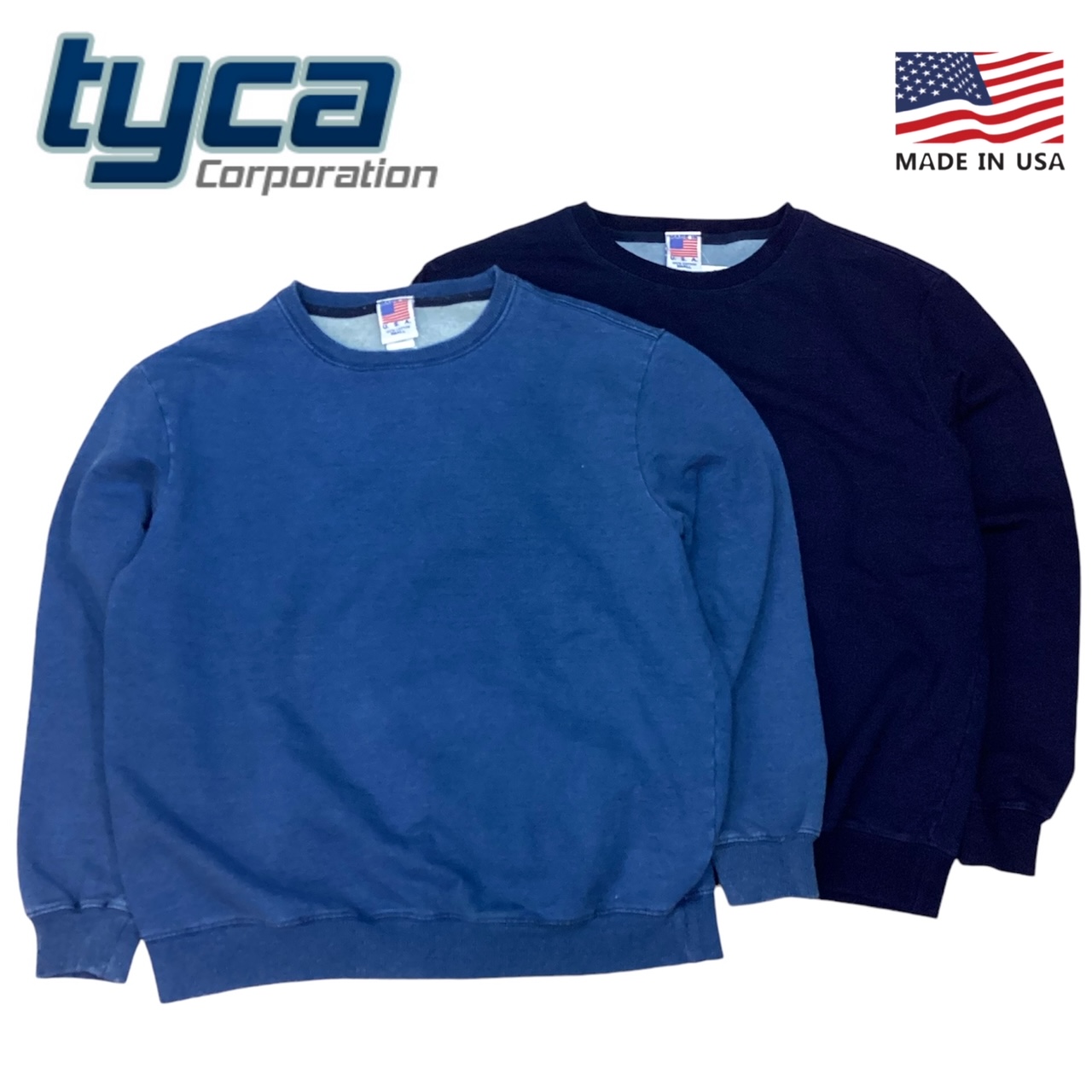 アメリカ製 送料無料 TYCA【タイカ】INDIGO CREW SWEAT インディゴ