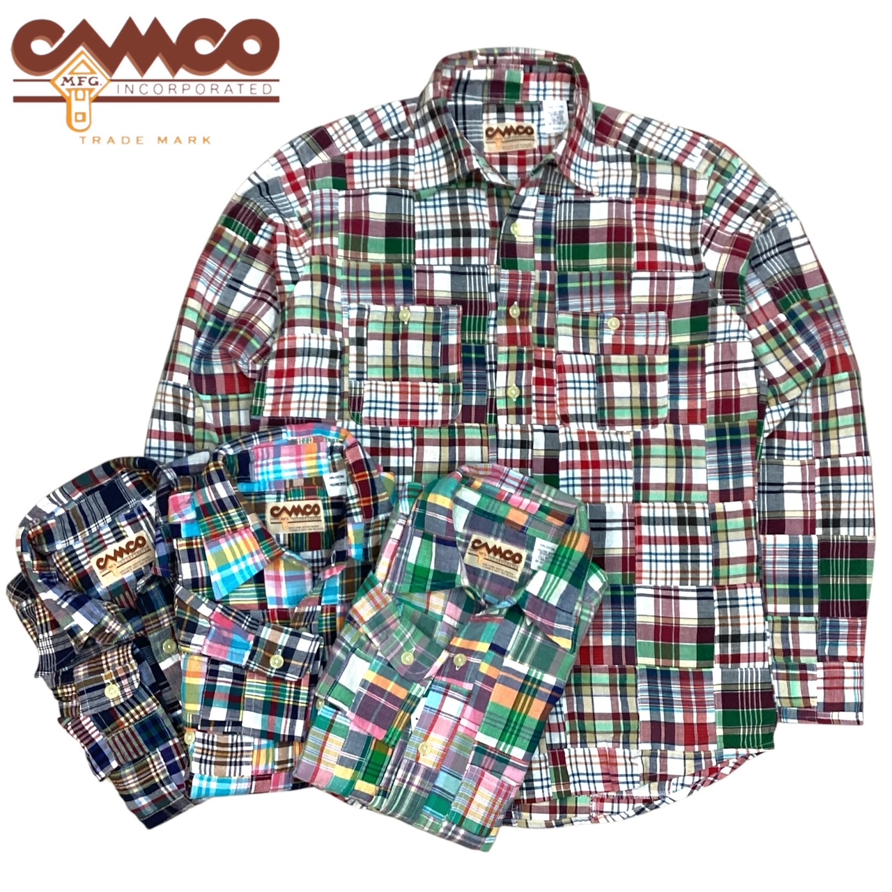 送料無料 CAMCO【カムコ】2 WORK PATCH L/S 長袖 パッチワーク
