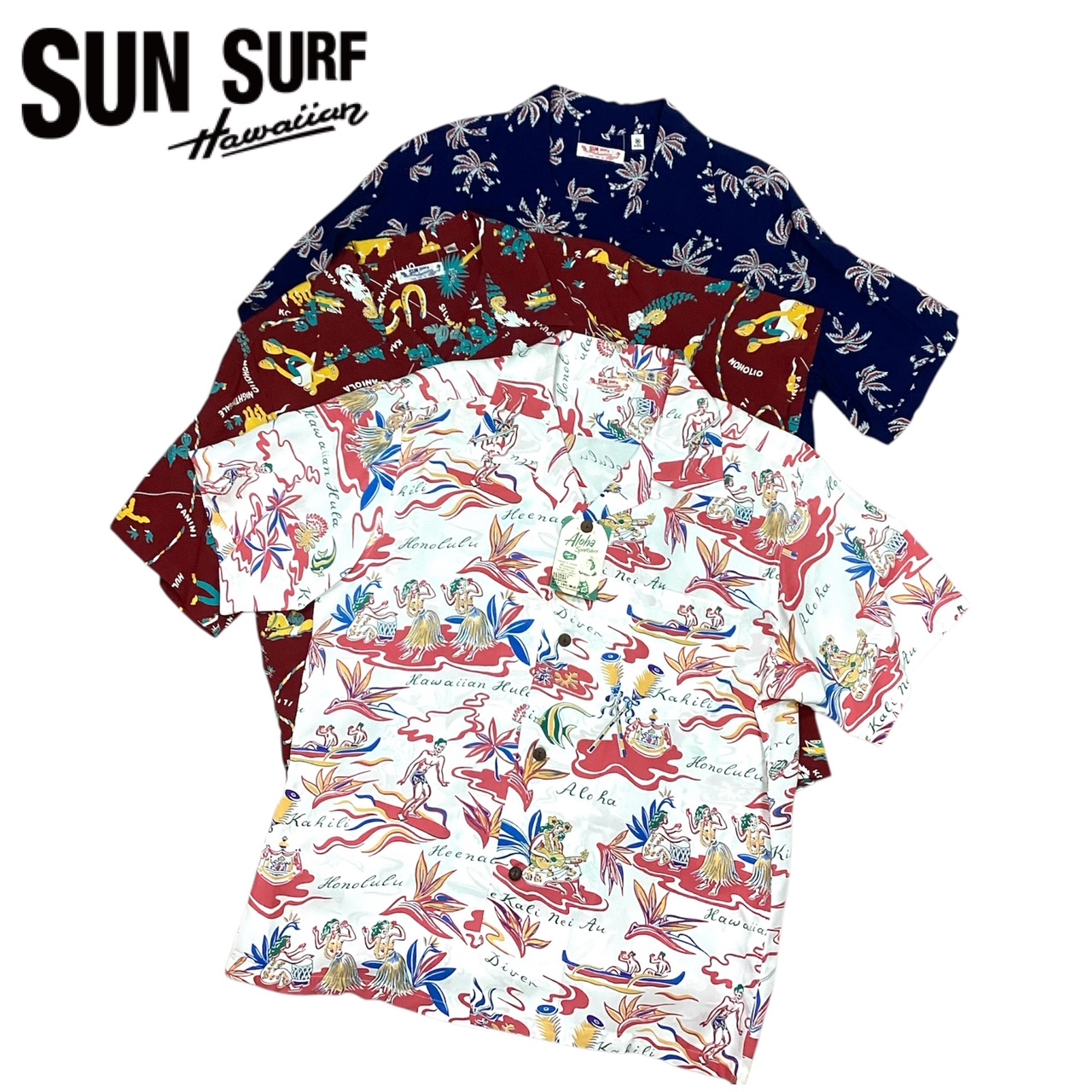 送料無料 SUNSURF【サンサーフ】RAYON SHIRTS S/S 半袖 レーヨン 