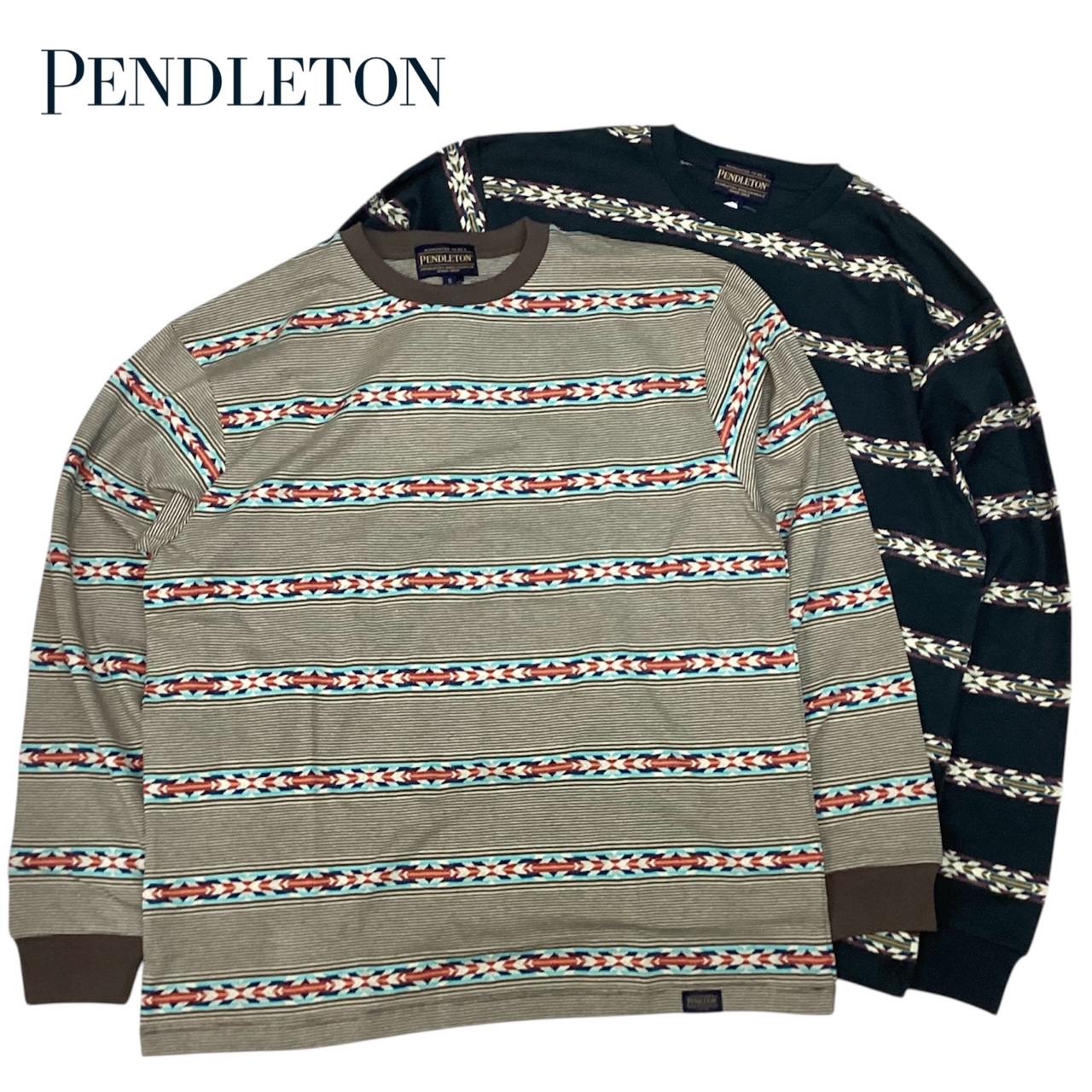 送料無料 PENDLETON【ペンドルトン】JACQUARD L/S ジャガード 長袖T