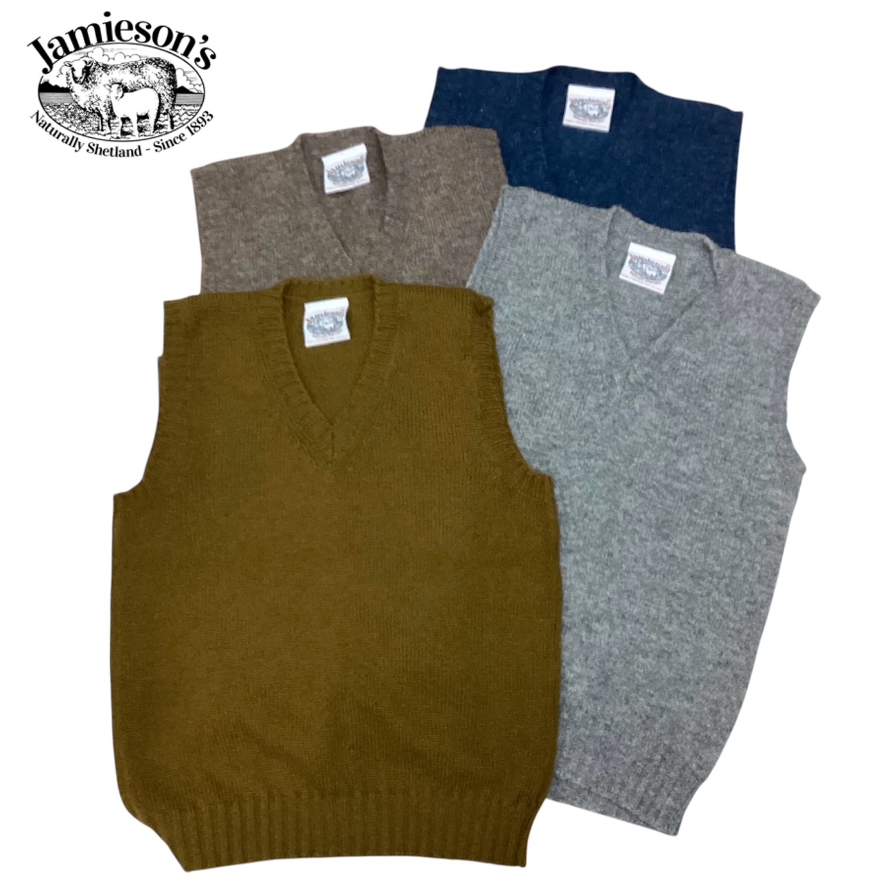 スコットランド製 送料無料 JAMIESON'S【ジャミーソンズ】VEST