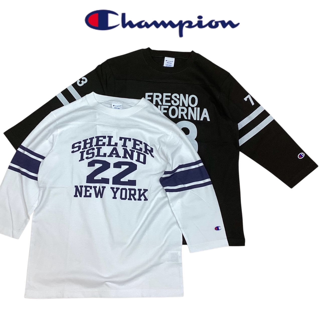 送料無料 CHAMPION【チャンピオン】3/4 SLEEVE TEE スリーブ 