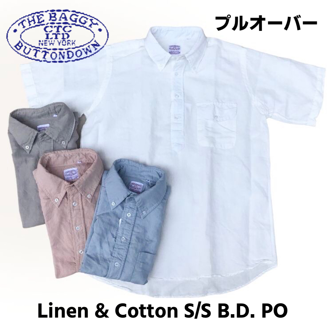 送料無料 BAGGY【バギー】2 L/C B.D P/O S/S 半袖 リネンコットン プル