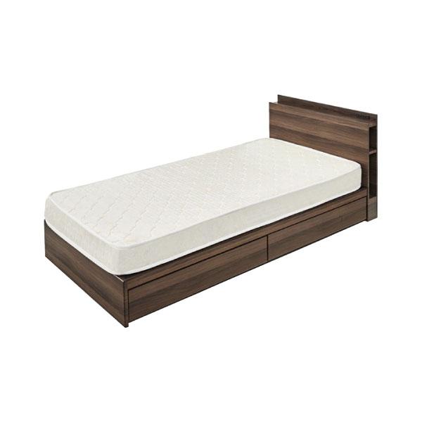 ベッド ベッドフレーム 単品 シングル コンセント付き 引き出しつき シンプル モダン 北欧 ナチュラル ブラウン 宮棚 すのこ 木目調 一人暮らし 収納つき 収納 | 東谷 | 01