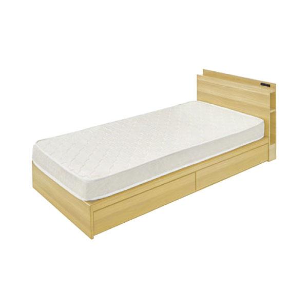 ベッド ベッドフレーム 単品 シングル コンセント付き 引き出しつき シンプル モダン 北欧 ナチュラル ブラウン 宮棚 すのこ 木目調 一人暮らし 収納つき 収納 | 東谷 | 02