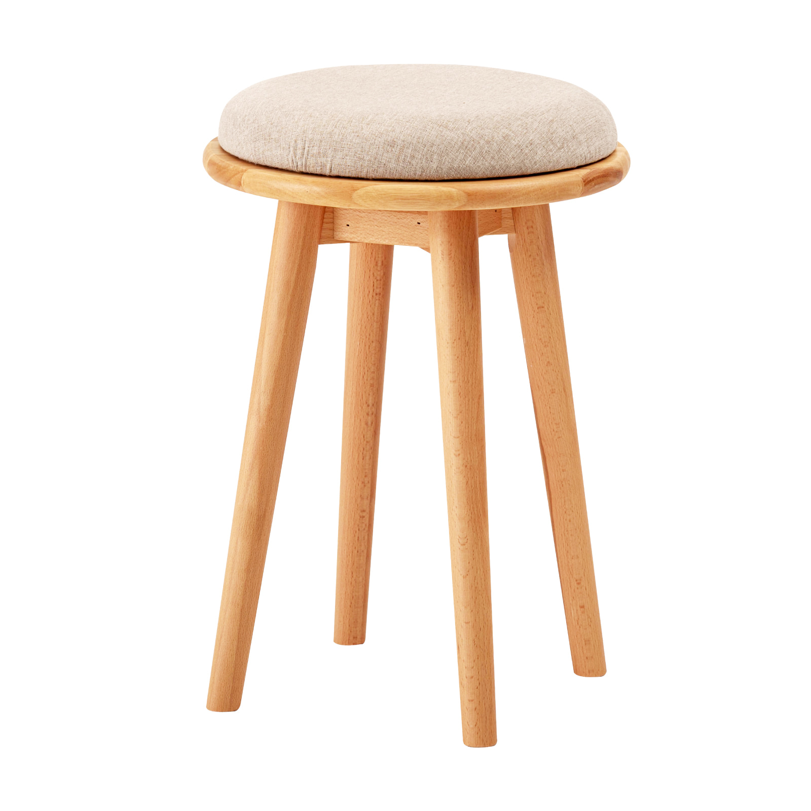 スツール 丸椅子 木製 椅子 おしゃれ 低い椅子 木製スツール 玄関椅子 北欧 背もたれなし ファブリック 取り外し 布 天然木 丸 円形 サークル ナチュラル | 東谷 | 03