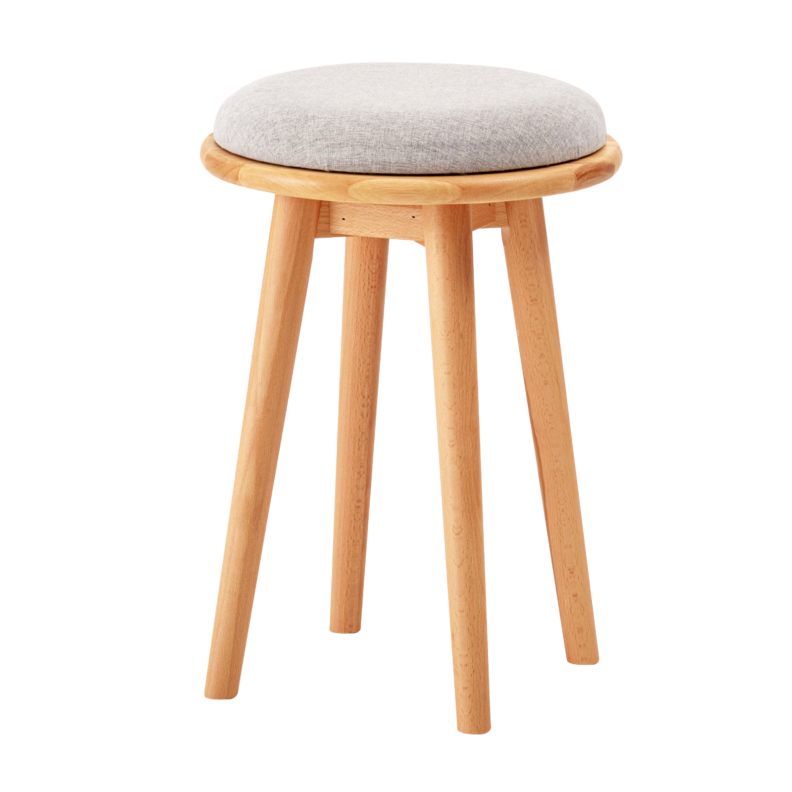 スツール 丸椅子 木製 椅子 おしゃれ 低い椅子 木製スツール 玄関椅子 北欧 背もたれなし ファブリック 取り外し 布 天然木 丸 円形 サークル ナチュラル | 東谷 | 04