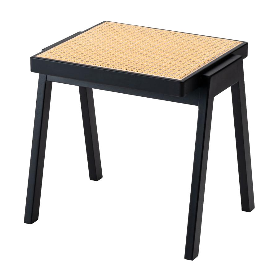 東谷 2脚セット スツール 木製 椅子 幅47 ラタン調 おしゃれ 玄関