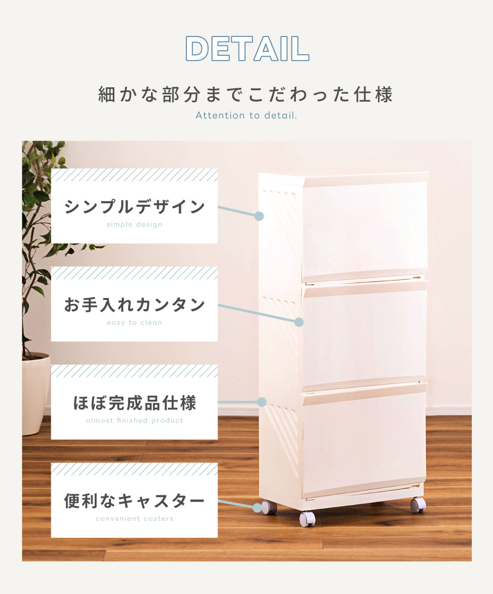ランドリーバスケット ワゴン 3段 スリム おしゃれ かご キャスター 人気