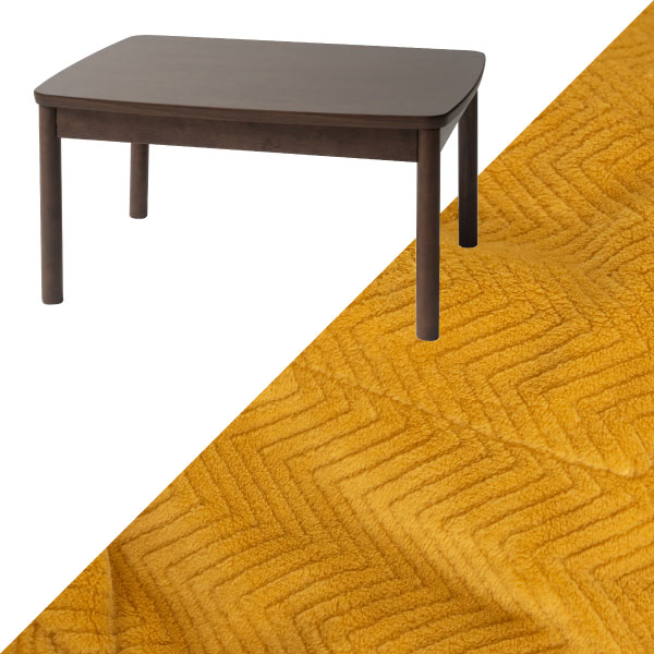 こたつ セット テーブル 布団 2点 78×58 長方形 おしゃれ コタツ