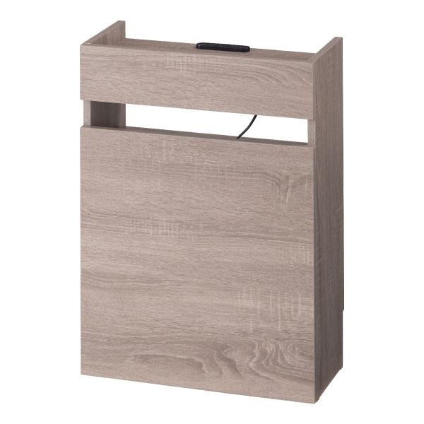 ルーターボックス ケーブル収納 スリム コード おしゃれ 北欧 ルーター収納 木目 コードスリット サイドテーブル ディスプレイ コンセント コンパクト 高さ60 | 東谷 | 02