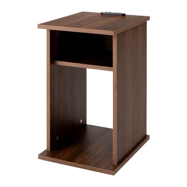 サイドテーブル ベッドサイドテーブル ナイトテーブル スリム テーブル ミニテーブル ベッドテーブル 収納 北欧 コンセント 木目調 ナチュラル ブラウン グレー | 東谷 | 05