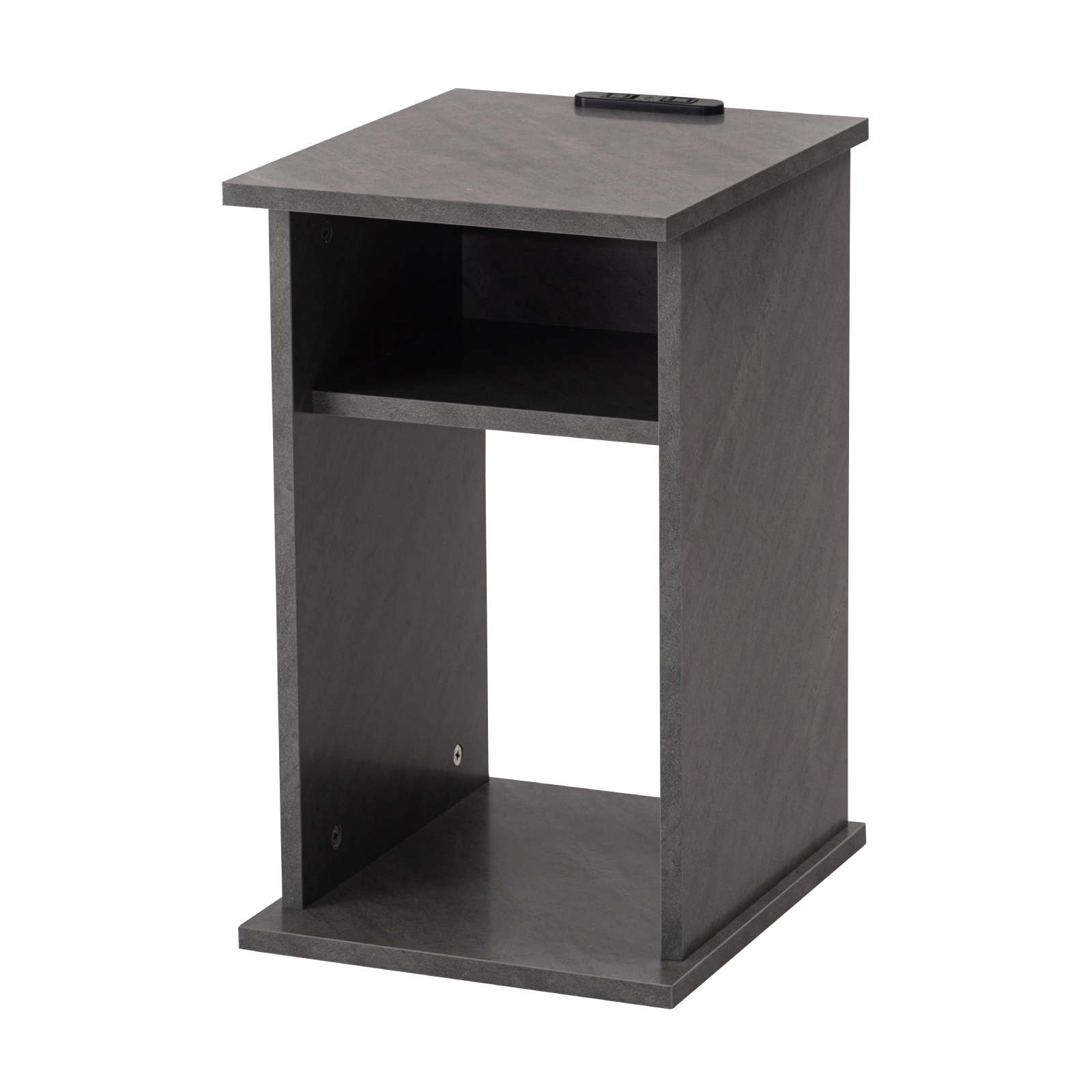 サイドテーブル ベッドサイドテーブル ナイトテーブル スリム テーブル ミニテーブル ベッドテーブル 収納 北欧 コンセント 木目調 ナチュラル ブラウン グレー | 東谷 | 02