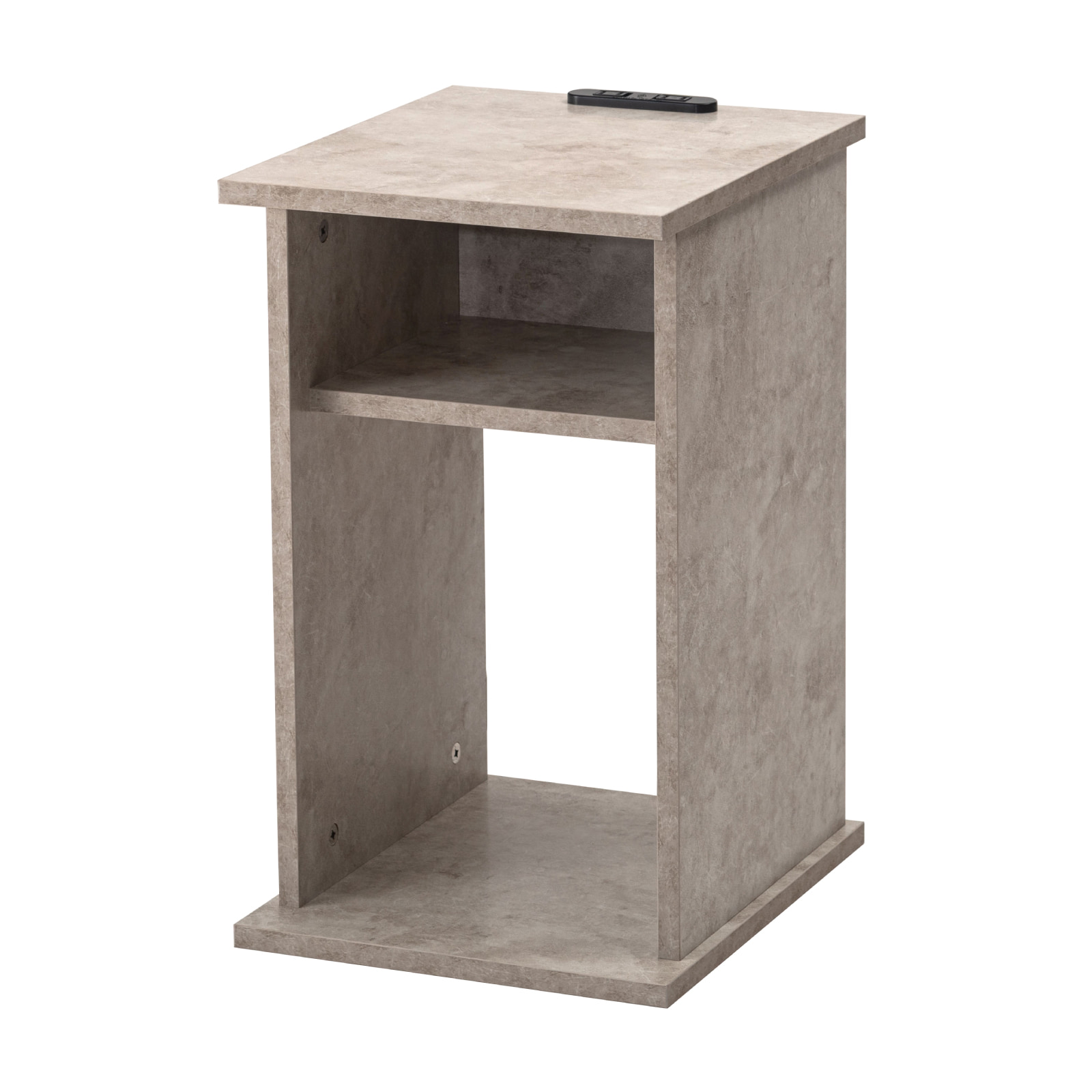 サイドテーブル ベッドサイドテーブル ナイトテーブル スリム テーブル ミニテーブル ベッドテーブル 収納 北欧 コンセント 木目調 ナチュラル ブラウン グレー | 東谷 | 01