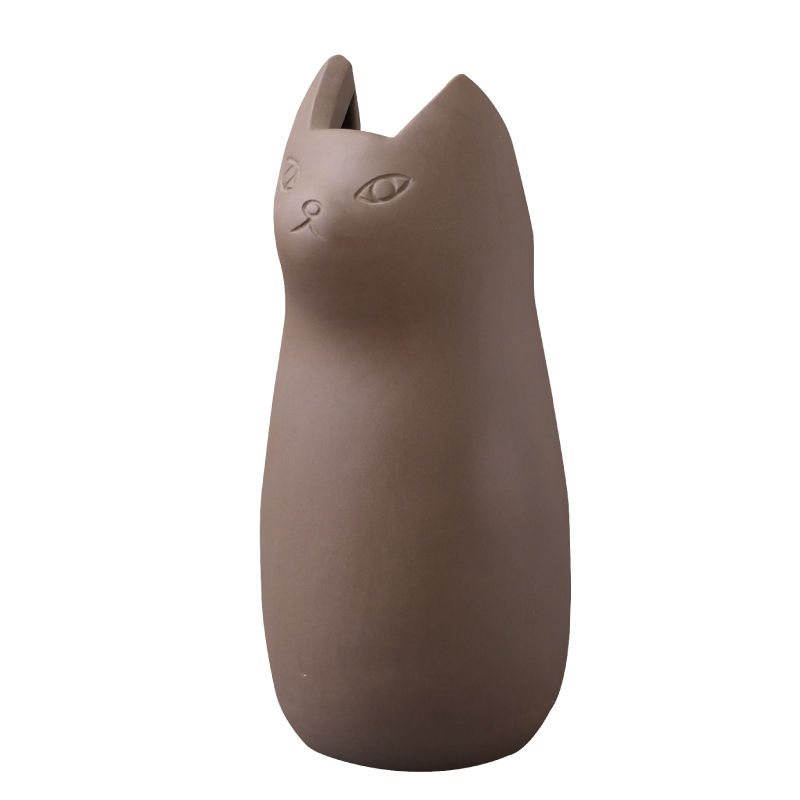 傘立て おしゃれ スリム 陶器 外置き 猫 コンパクト アンブレラスタンド 北欧 玄関収納 屋外 傘置き かさたて かわいい 傘立 ねこ ブラック ブラウン ホワイト | 東谷 | 02