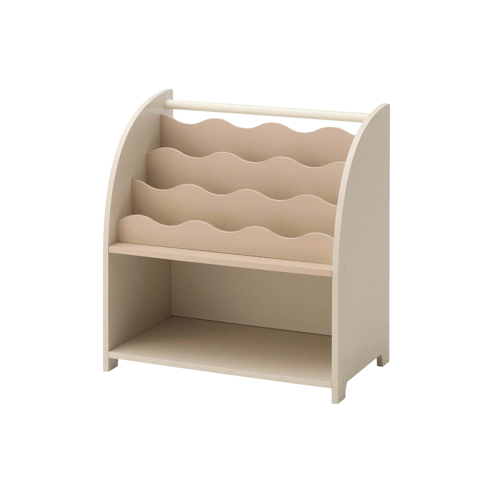 絵本棚 本棚 子供 絵本ラック 子供用本棚 ブックシェルフ キッズラック おしゃれ 収納 飾り棚 本 おもちゃ 収納 リビング スリム 薄型 低い | 東谷 | 01