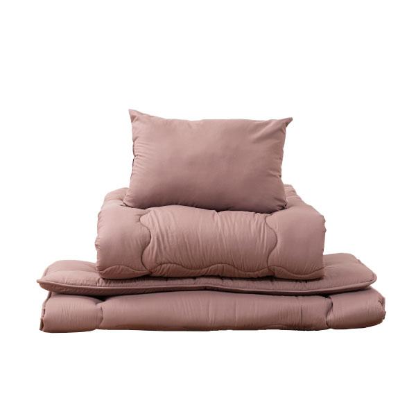 布団セット セミダブル 3点 布団 ふとん ピーチスキン 防ダニ 抗菌 防臭 掛け布団 敷き布団 枕 まくら 寝具 新生活 来客用 シンプル 無地 かわいい 軽い 軽量 | 東谷 | 03