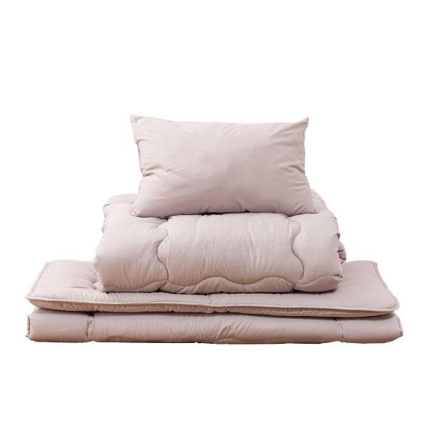 布団セット セミダブル 3点 布団 ふとん ピーチスキン 防ダニ 抗菌 防臭 掛け布団 敷き布団 枕 まくら 寝具 新生活 来客用 シンプル 無地 かわいい 軽い 軽量 | 東谷 | 02