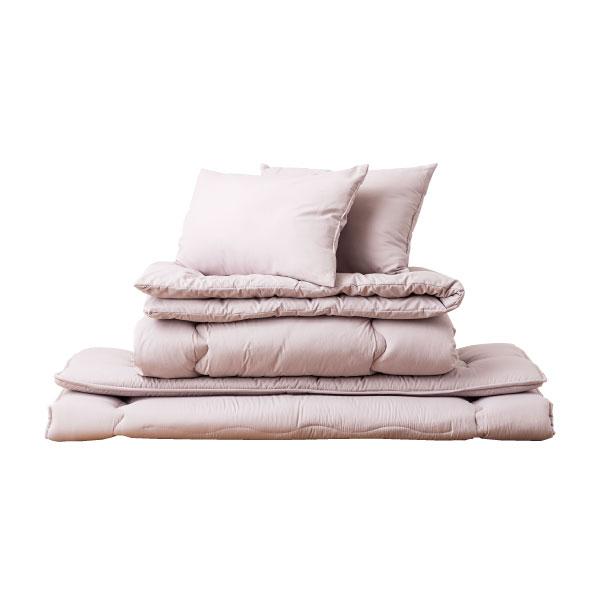 布団セット ダブル 9点 枕2点 布団 ふとん カバー付き カバーリング 洗濯 ピーチスキン 防ダニ 抗菌 防臭 掛け布団 敷き布団 枕 寝具 来客用 シンプル 無地 | 東谷 | 02