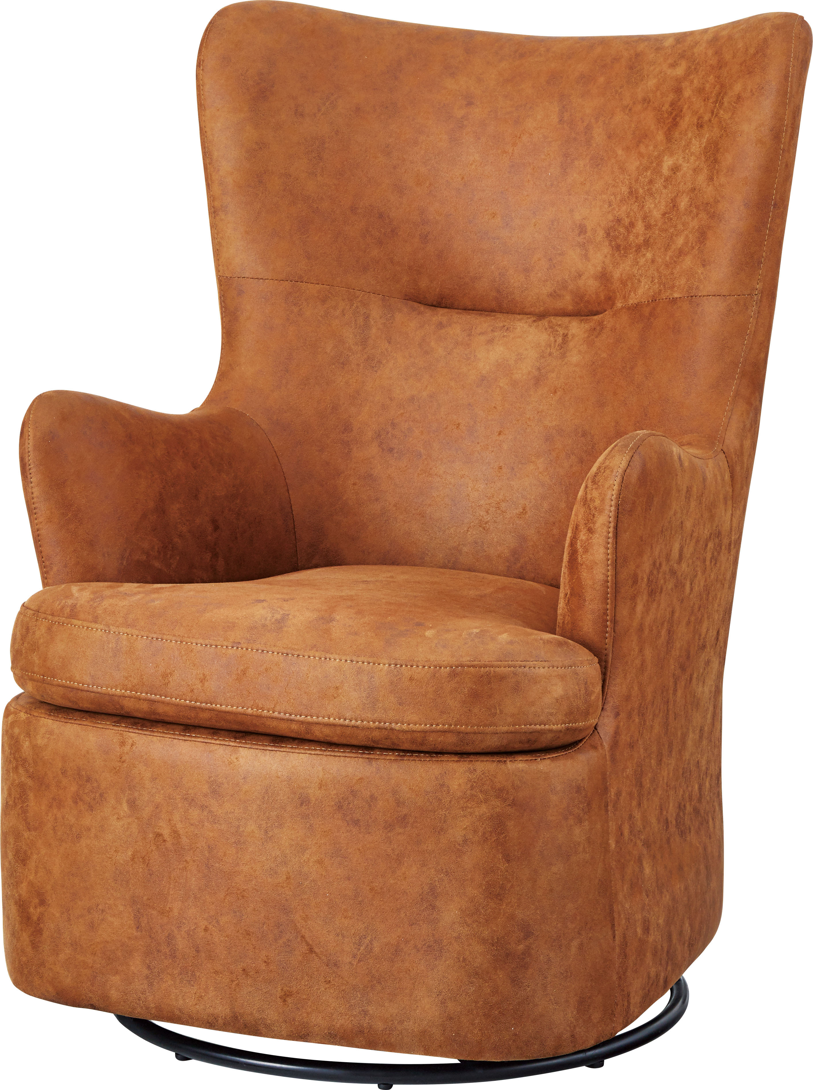 ロッキングチェア おしゃれ リビング 一人掛け フロアチェア 回転式 360度回転 クロスレザー オールシーズン ウィービングベルト シンプル インダストリアル ゆらゆら