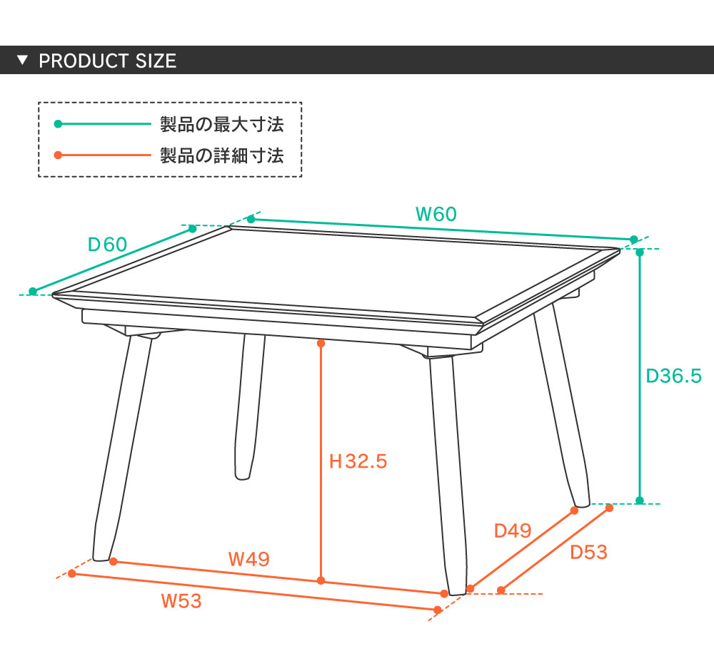 こたつ こたつテーブル 本体 おしゃれ 正方形 60cm 木製 天然木 コンパクト 小さい 小さめ ミニ オールシーズン 石英管ヒーター 安い