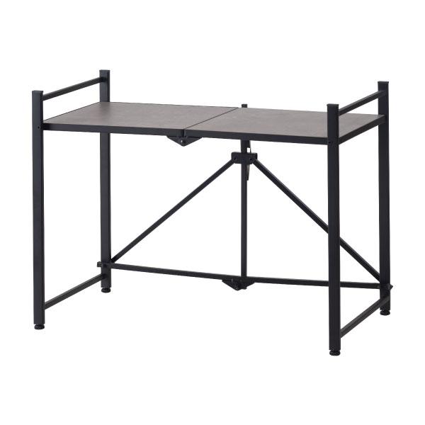 折りたたみラック 2段 卓上 レンジ台 レンジラック ディスプレイ シンプル スチール 机上 サイドテーブル ベッドサイドテーブル 推し活 推し棚 キッチンラック |  | 01