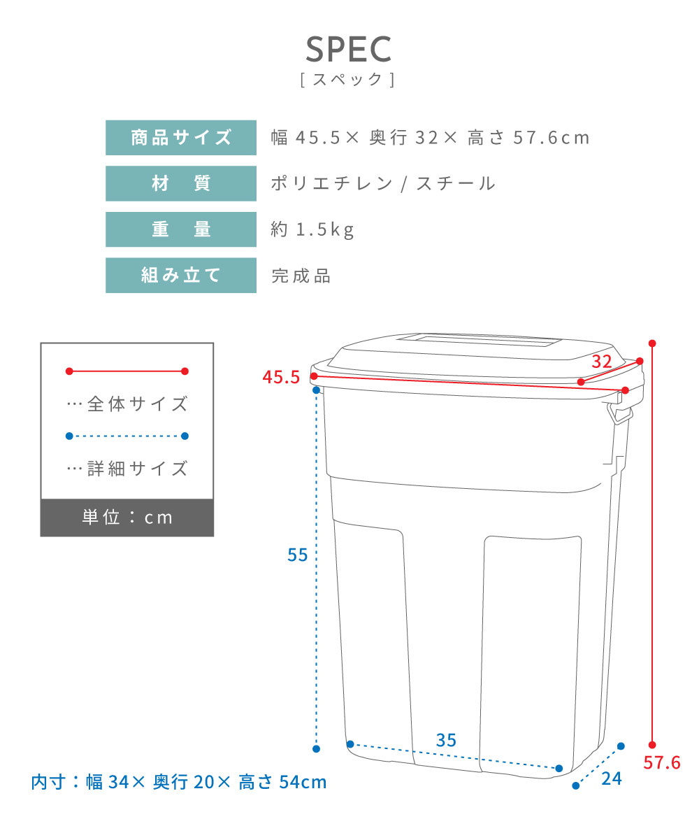 ゴミ箱 50リットル 50l おしゃれ 分別 屋外 ごみ箱 蓋付きゴミ箱 ダストボックス フタ付き ごみ おしゃれゴミ箱 大きめ 国産 日本製 グリーン ネイビー ホワイト
