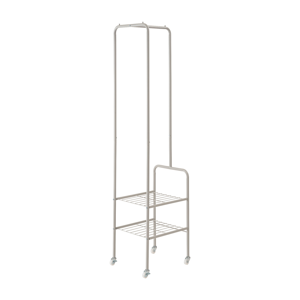 ハンガーラック スリム おしゃれ 41cm キャスター付き コートハンガー ハンガーポール スチール 棚 収納 洋服掛け シンプル コンパクト 玄関 リビング 寝室 | 東谷 | 02