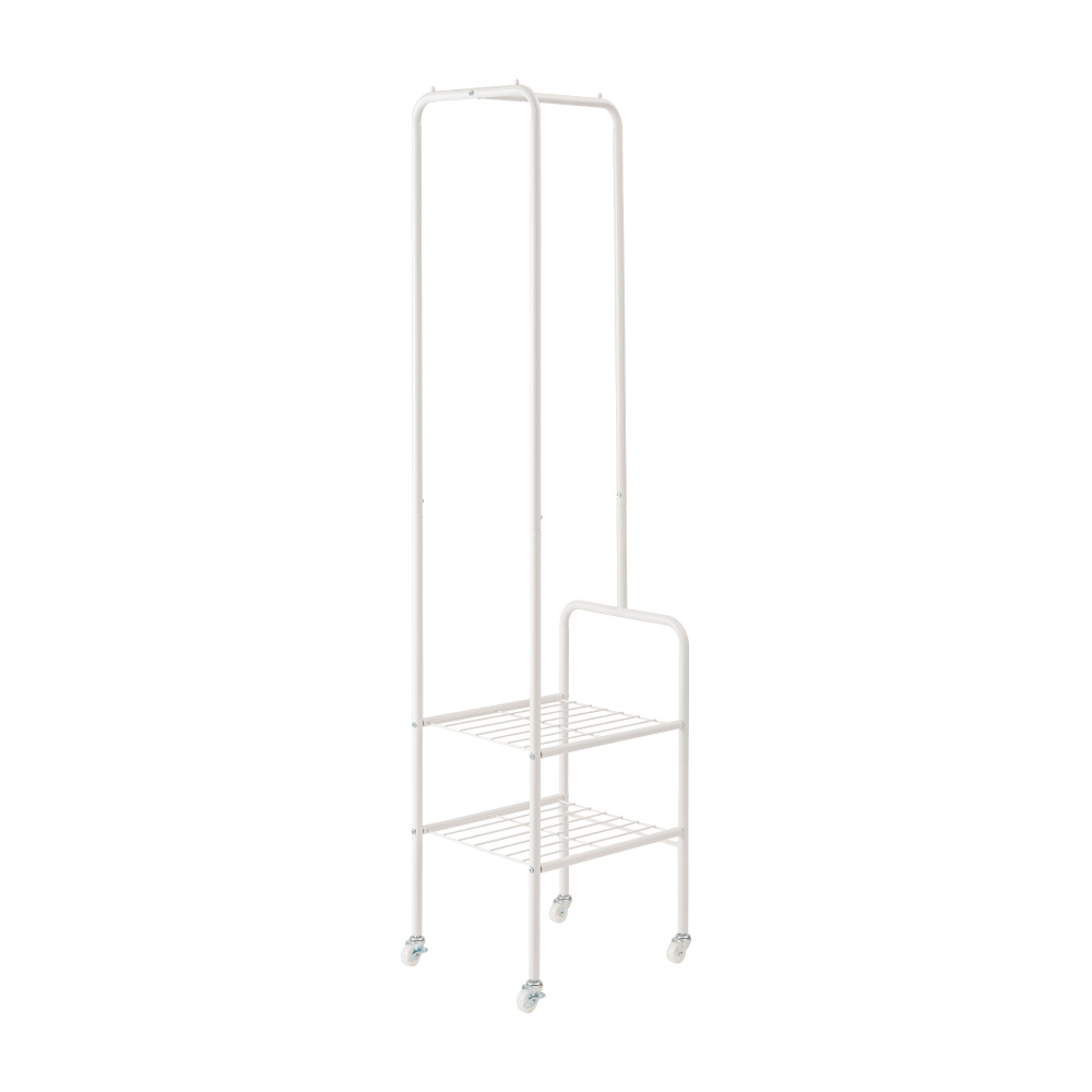 ハンガーラック スリム おしゃれ 41cm キャスター付き コートハンガー ハンガーポール スチール 棚 収納 洋服掛け シンプル コンパクト 玄関 リビング 寝室 | 東谷 | 01