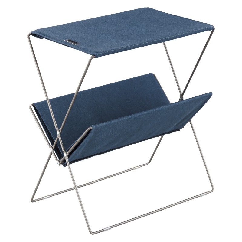 アウトドア 折りたたみ キャンプ  ネイビー マガジンラック サイドテーブル 東谷 アウトドアテーブル 折りたたみ 軽量 サイドテーブル 収納