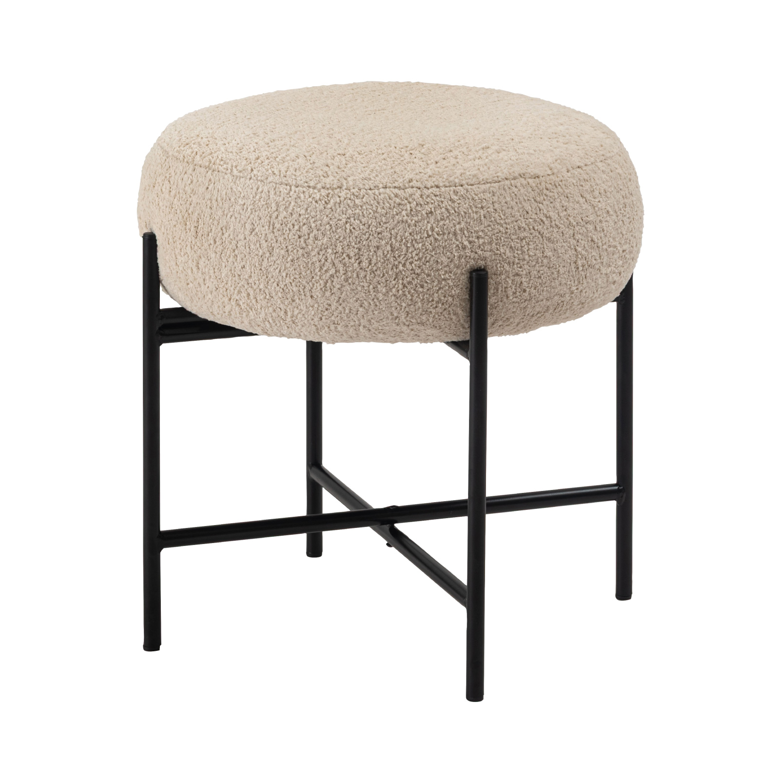 スツール 椅子 おしゃれ 丸 高さ40cm 円形 来客用 ナチュラル 北欧 モダン シンプル ファブリック チェア 椅子 | 東谷 | 02