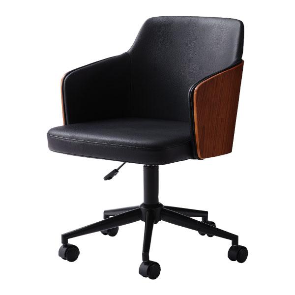 東谷 デスクチェア 昇降 回転 キャスター 肘掛け 曲げ木 木目調 ソフト