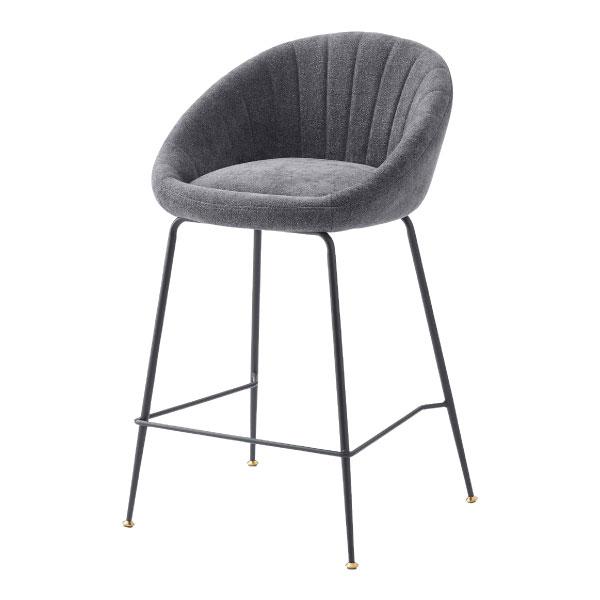 東谷 カウンターチェア ハイチェア ファブリック フットレスト 足置き