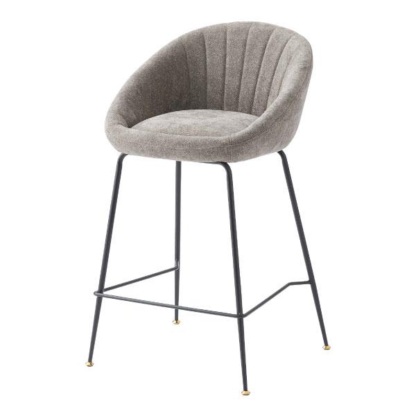 東谷 カウンターチェア ハイチェア ファブリック フットレスト 足置き