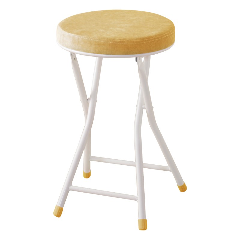 東谷 【2脚セット】折りたたみ椅子 おしゃれ スツール パイプ椅子 丸