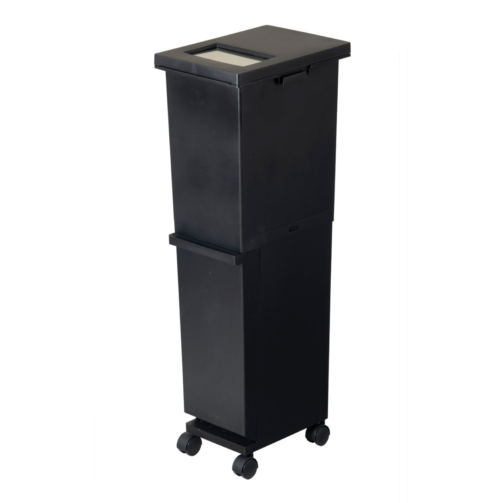 ゴミ箱 36リットル おしゃれ 蓋付き 分別 2段 ごみ箱 ダストボックス スリム キッチン リビング ダストワゴン キャスター付き | 東谷 | 02