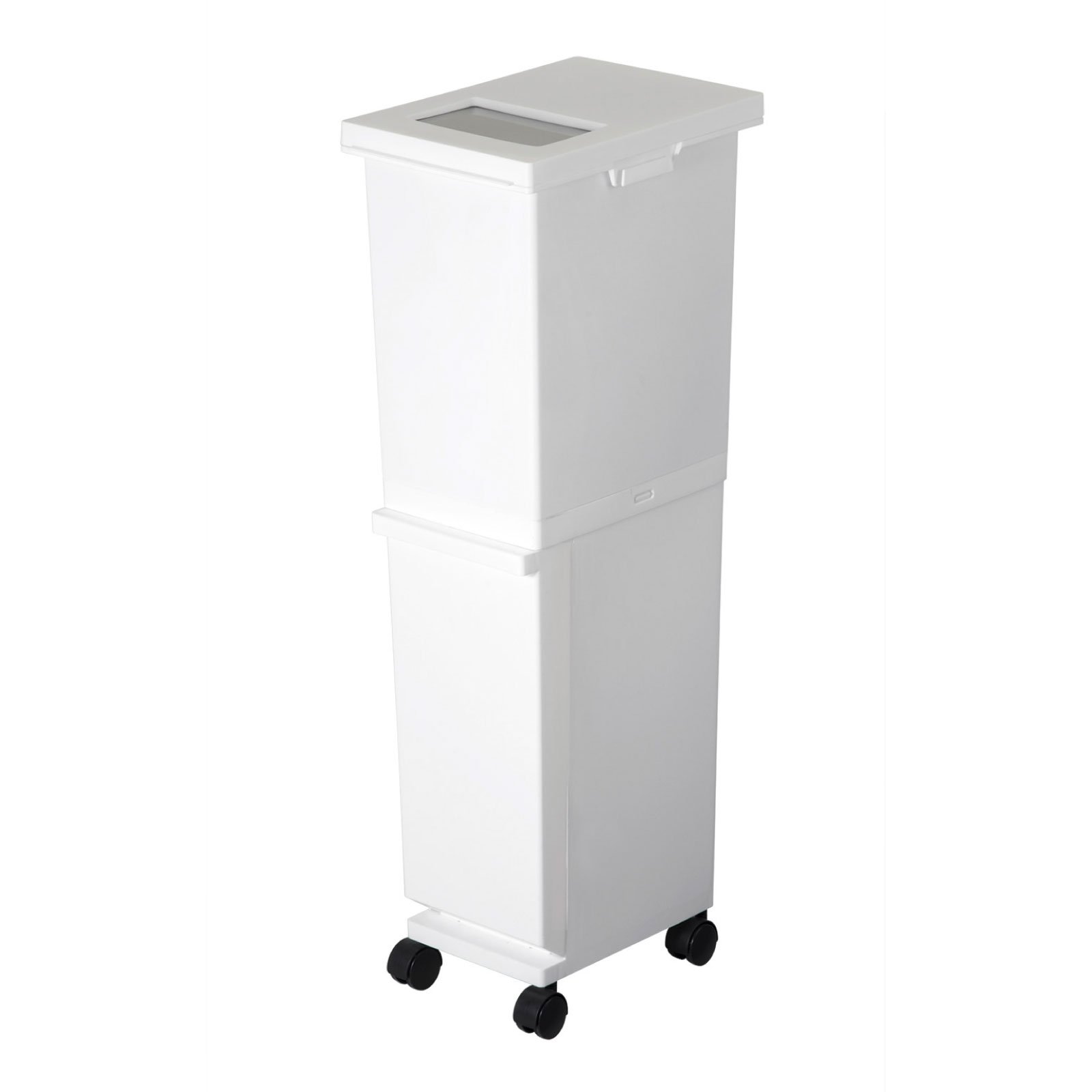 ゴミ箱 36リットル おしゃれ 蓋付き 分別 2段 ごみ箱 ダストボックス スリム キッチン リビング ダストワゴン キャスター付き | 東谷 | 01
