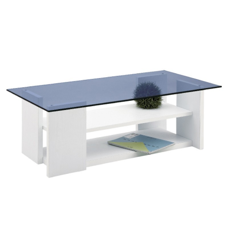 センターテーブル ローテーブル 幅100cm 木製 ガラス 白 北欧 おしゃれ 収納 モダン
