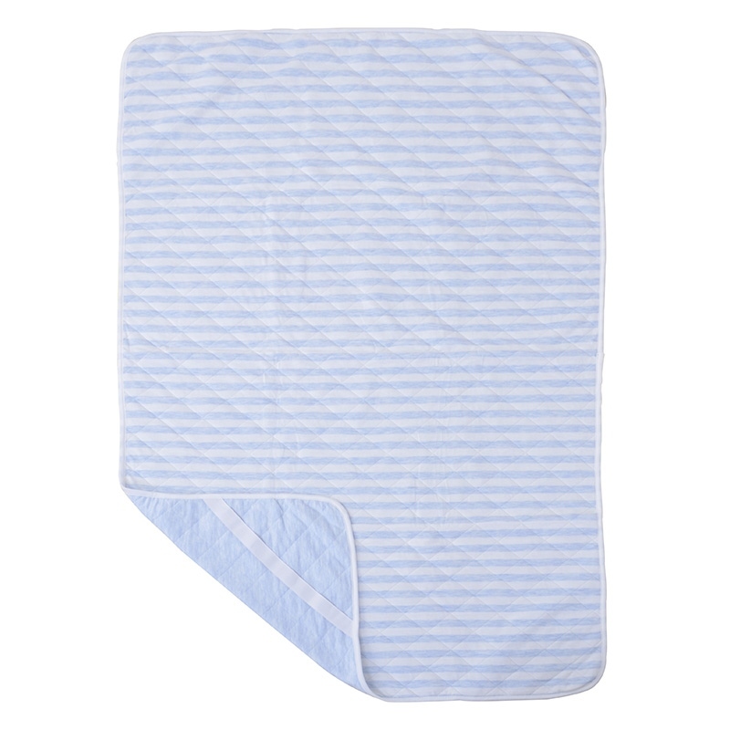 敷パッド 敷きパッド ベビー 赤ちゃん 洗える 70×120 ニット 綿100％ 布団パッド キルト コットン 子ども 子供 幼児 保育園 日本製 ボーダー 洗濯機可 吸湿 |  | 01