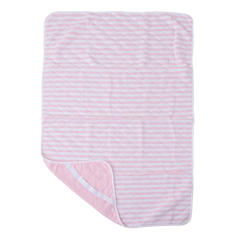 敷パッド 敷きパッド ベビー 赤ちゃん 洗える 70×120 ニット 綿100％ 布団パッド キルト コットン 子ども 子供 幼児 保育園 日本製 ボーダー 洗濯機可 吸湿 |  | 04
