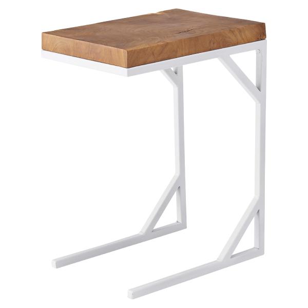サイドテーブル おしゃれ  コの字 木製 無垢材 天然木｜maisonplus｜03