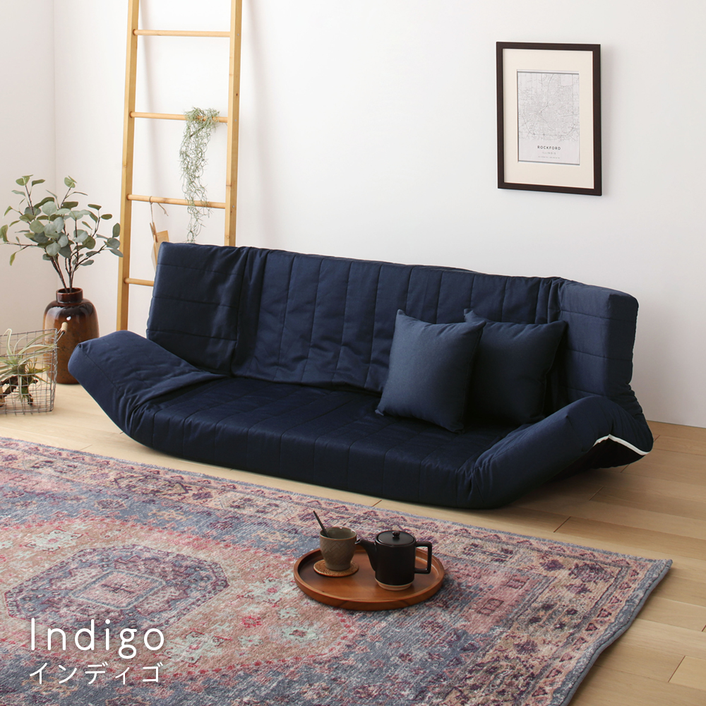 マルチソファ 2人掛け 5段階リクライニング 日本製 4WAY 低反発 座椅子