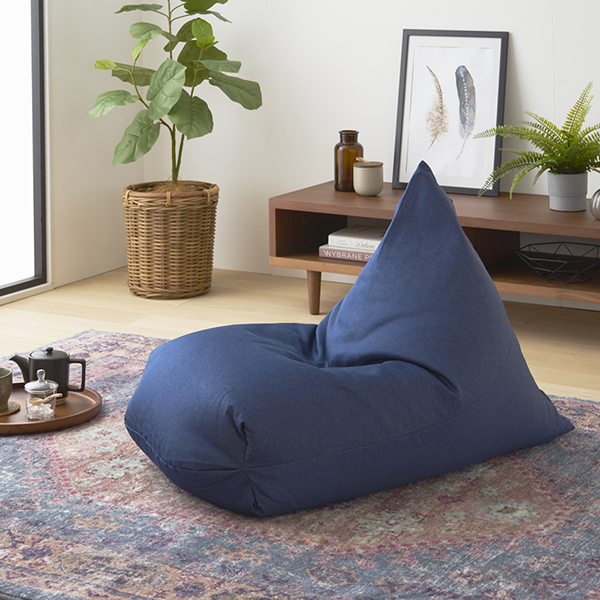 ビーズクッション レゴリス 日本製 フロアソファ 座椅子 ローソファー フロアチェア マルチソファ 1人掛け 低い 低め クッション 布地 ファブリック オックスフォード生地 デニム 一人暮らし ワンルーム ごろ寝 シンプル 完成品 座る 寝る 昼寝 ギフト プレゼント 軽量 軽い