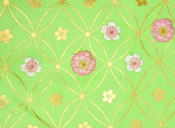 金駒刺繍 裄67 流水に花柄 一つ紋 付下げ 訪問着 正絹 AK-4013
