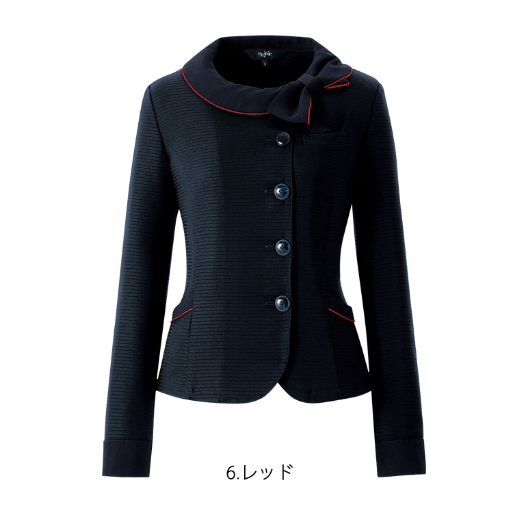 アンジョア レディース オールシーズン 長袖  オーバーブラウス シャツ リボン ライトジャケット オフィス ユニフォーム 制服 通勤 接客 事務服 OL ジョア 26603 ジョア アンジョア レディース オールシーズン 長袖 オーバー