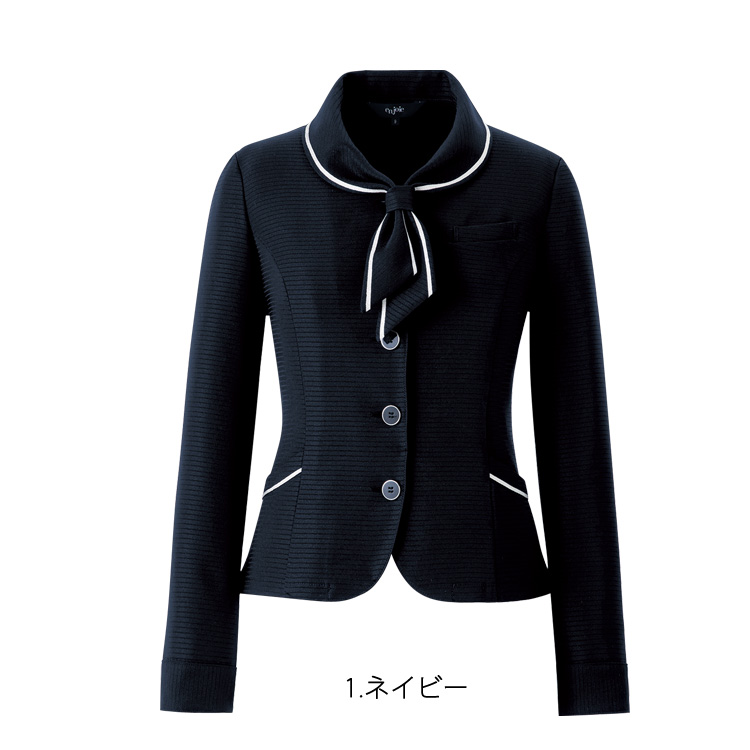 アンジョア レディース オールシーズン 長袖  オーバーブラウス シャツ リボン ライトジャケット オフィス ユニフォーム 制服 通勤 接客 事務服 OL ジョア 26603 ジョア アンジョア レディース オールシーズン 長袖 オーバー