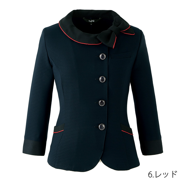 接客 企業受付 制服 ユニフォーム en joie アンジョア 七分袖