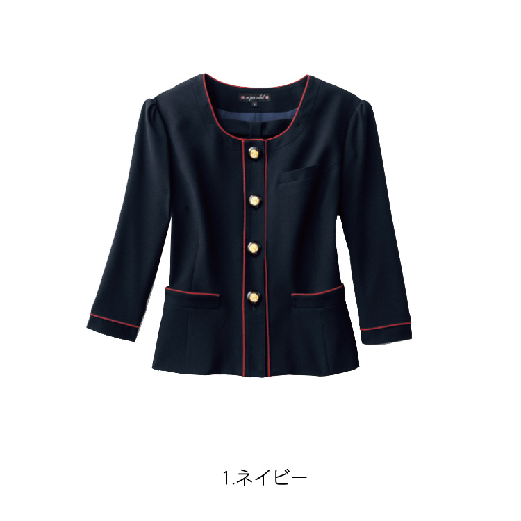 ジョア アンジョア レディース 春夏 ノーカラー ジャケット 七分
