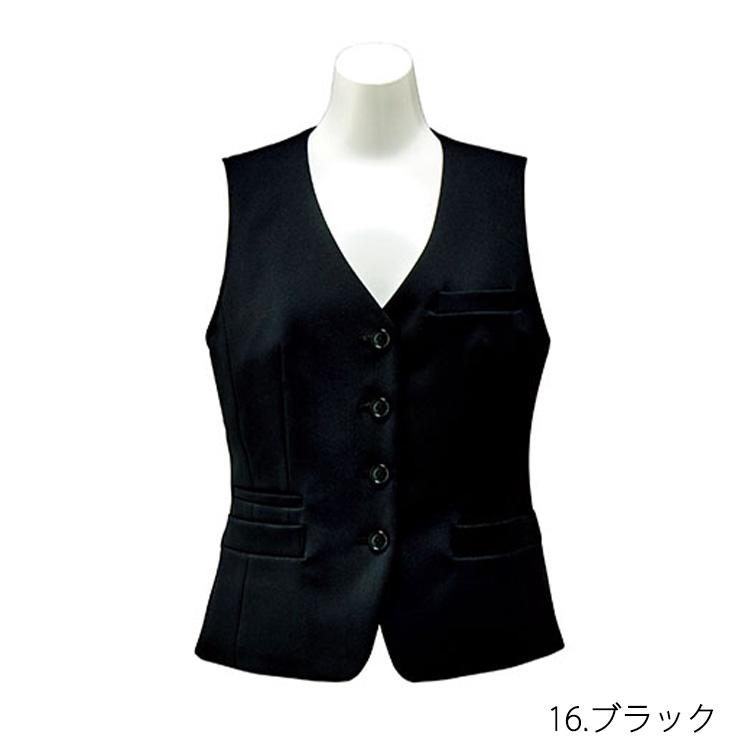 レディース オールシーズン ベスト ストレッチ 防汚 無地 事務服 接客 受付 クリニック オフィス  OL ボンオフィス BCV1104 ボンマックス（ユニフォーム） レディース オールシーズン