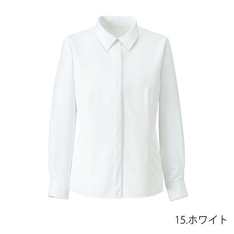 レディース 長袖ブラウス ブラウス ナノファイン 抗菌 防臭 制菌加工  オフィスシャツ Yシャツ ストライプ 事務服 就活 入学式 卒業式 ボンオフィス RB4162 ボンマックス（ユニフォーム） レディース 長袖ブラウス